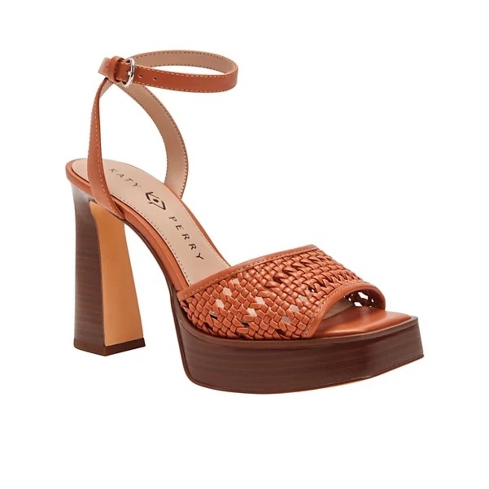 NIB Katy Perry Collections 9.5 The Steady Ankle Strap Sandal In‎ Ginger Biscuit